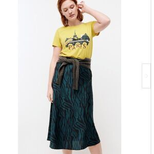 J.Crew 'Winter in Paris' Graphic Tee – Yellow, Size XS